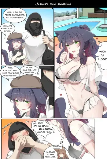 Jessica's new swimsuit manga cover