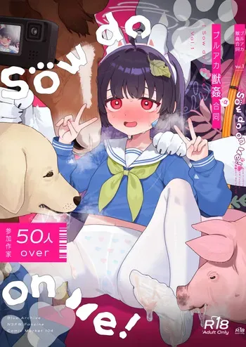 [HarmoNeaR (Various)] BluArch Juukan Goudoushi Sow do on me! vol. 1 | Blue Archive Beastiality Anthology Sow do on me! vol. 1 (Blue Archive) [English] [Aishi21] [Digital] manga cover