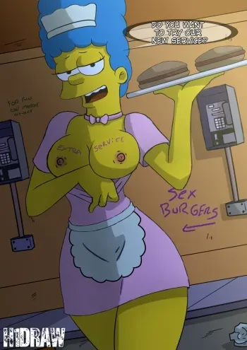 [H1DRAW] Sexy Working Mothers (The Simpsons) manga cover