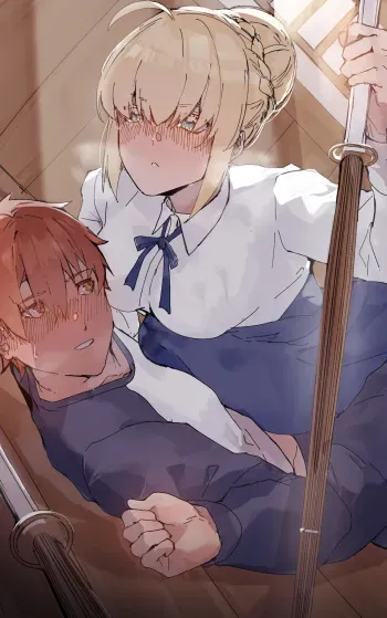 Sword and Sheath. Saber x Shirou manga cover