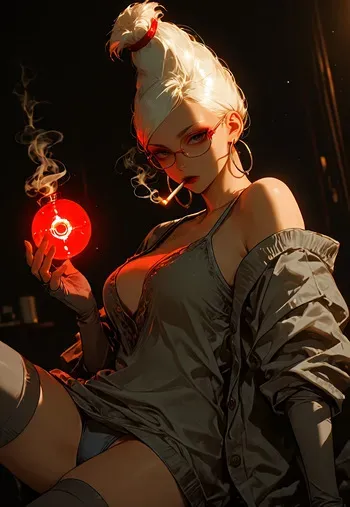 GRANNY SEIKO SMOKE POV – NIGHTGOWN TEASE [AI Generated] manga cover