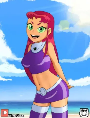 Starfire tee titans by artist:minusclass manga cover