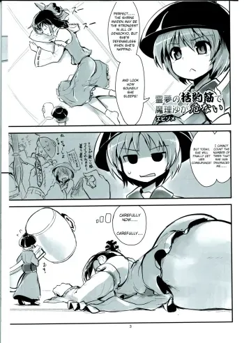 Reimu no Katsuyakukin de Marisa ga Abunai manga cover