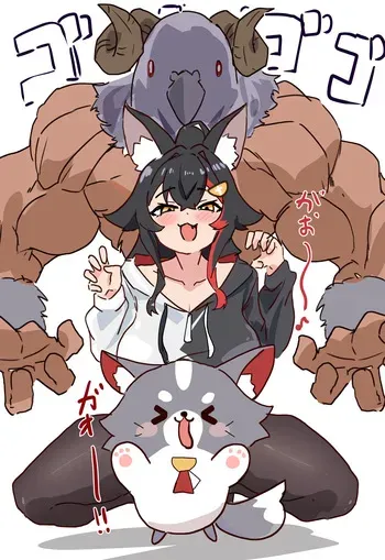 [フミトンカツ] ちん比べミオしゃ (ホロライブ) manga cover