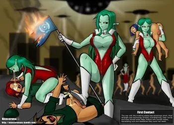 Neocorona Femdom Alien Captions manga cover