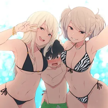 ギャルに絡まれる少年（肌色差分） manga cover