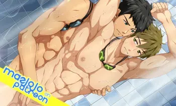 [CG Art] Mazjojo (Black Monkey Pro) – Patreon 2016 March Free! (Yamazaki Sosuke 山崎宗介 x Makoto Tachibana 橘真琴) manga cover
