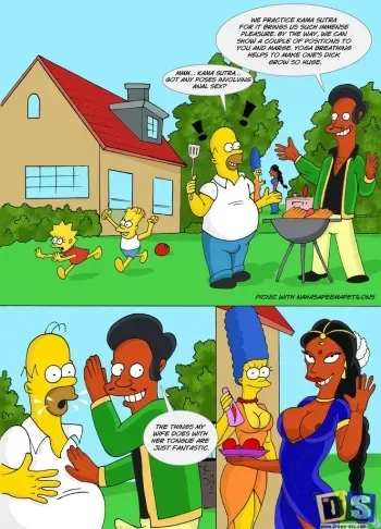 [Drawn-Sex] Picnic with Nahasapeemapetilons (The Simpsons) manga cover