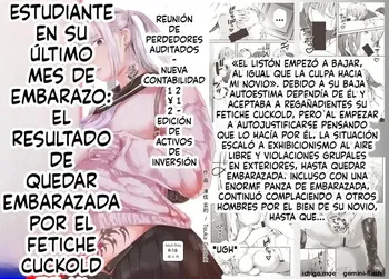 Ringetsu gakusei kuzu kareshi no netora se shumi de ninshin shita kekka kansa shippai (Spanish) MTL manga cover