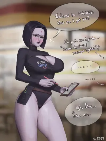 [Wjs07] Raven working at Goth IHOP (Teen Titans - Uncensored) manga cover