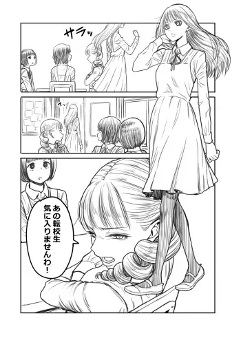 Ojou-sama to Torimaki ga Tenkousei Ijimeru Yatsu, Ojou sama and her followers bully the transfer student manga cover