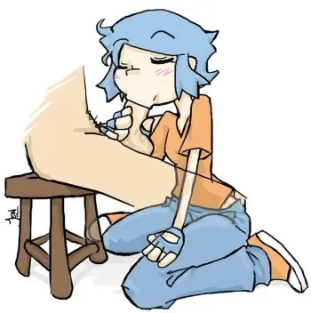 blue haired girl sophie fisher manga cover