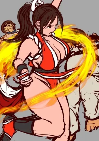 [Sanman-Drill] Mai Shiranui VS. Choi & Chang (KOF) manga cover