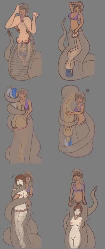 [Ankhrono] Mira Co Rescue - Rattlesnake Lamia Game Over and Battle Sprites manga cover