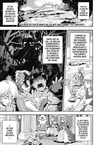 [(Ryoumoto Hatsumi)] La héroe del Club de manga que cae ante una lesbiana y sus tentáculos [Spanish] [Cult of Cunny] [Digital] manga cover