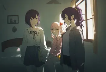 [psfx] mzk x ena x mfy threesome [AI Generated] manga cover