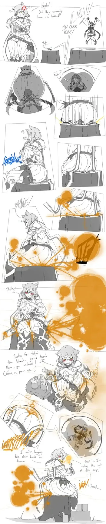 [Lazei] Nia Eating Beans and Farting on a Tiny Pyra manga cover