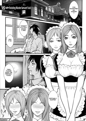 Rotating master and servant fuck manga cover