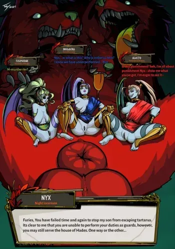 [TobyArt] The Furies VS Cerberus (Hades) manga cover