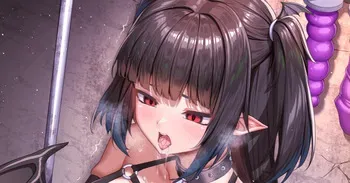 [白黒だるま] 台座に固定され凶悪バイブに凌辱されるシチュ manga cover