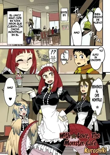 [Kuroshiki] Mon Cafe Yori Ai o Kominute | With Love, the Monster Cafe (Bessatsu Comic Unreal Monster Musume Paradise Vol. 4) [Spanish] [POLLARDON] [Colorized] [Decensored] [Digital] manga cover
