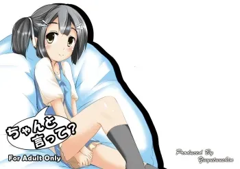 Chan to Itte? | Say It Clearly manga cover