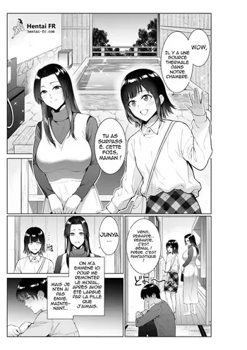 [Natsu no Oyatsu] Ryokan de Oyakodon | Sex with Mother and Sister at a Ryokan [french][hentai-FR.com] manga cover