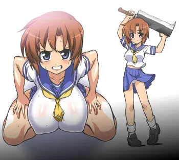 [Oto] higurashi rena muchimuchi bakunyu chikuchin self paizuri hyottoko Fela kaijin senno manga cover