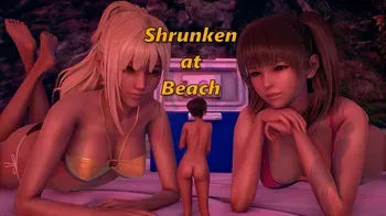 Shrunken at Beach (Nyr3D) manga cover
