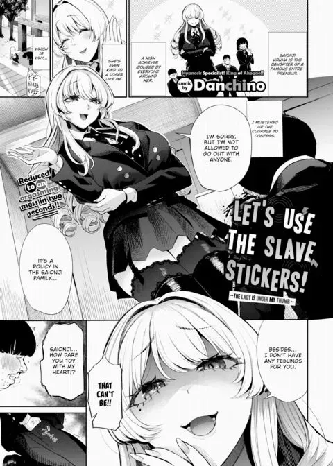 Let's Use the Slave Stickers! ~The Lady is Under My Thumb~ manga cover