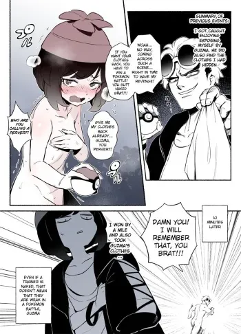 Pokemon battle where you can't get your clothes back unless you win manga cover