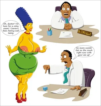 [Bynshy] Marge came to see Dr. Hibbert manga cover