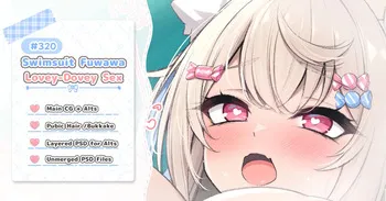 [Hanpen] Swimsuit Fuwawa Lovey-Dovey Sex (Hololive) manga cover