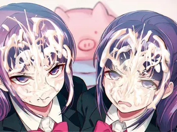 Iya na Kao Sarenagara Opantsu Misete Moraitai Facial cumshot on twin sisters manga cover