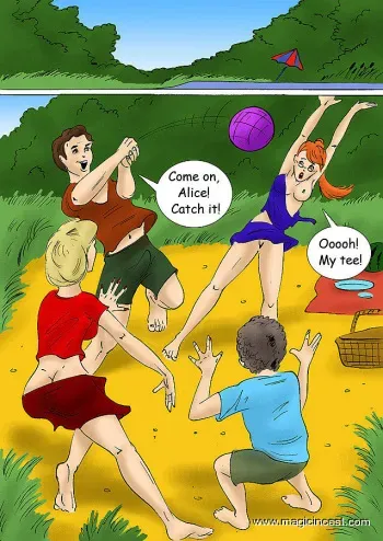 (magicincest) (mother - son)(father - daughter) Family holiday outdoors manga cover