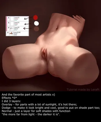 Aleriia_V (Lerapi) - how I shade hips+crotch part manga cover