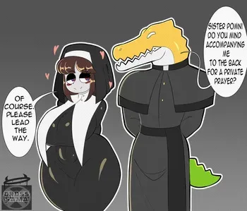 [CrossSamaX] Nun Pomni lustful thoughts (The Amazing Digital Circus) manga cover