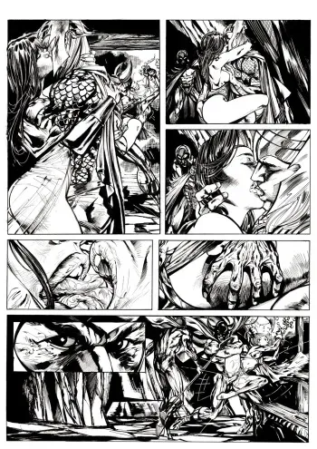 Wonder Woman vs Warlord Part 4 (Black and White) manga cover