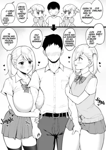 [Yue] Kao wa Sokkuri nanoni Karada wa Sorezore Chigau Houkou ni Seichoushita Osananajimi no Futago-chan | Twin Childhood Friends with Identical Faces but Opposite Body Types [Spanish] manga cover