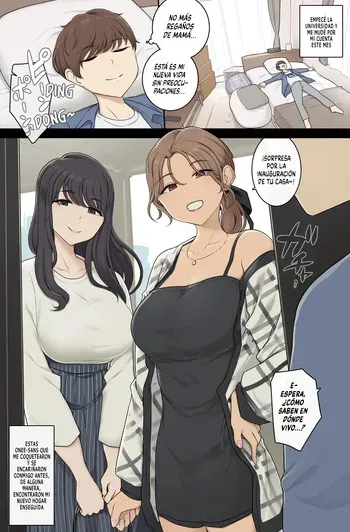 [Wakamatsu] Keitai Choushin Onee-san-tachi ni Shinkyo o Yaribeya ni Sareru Hanashi | Las Onee-sans Altas Y Tetonas Convierten Mi Nuevo Hogar En Su Habitación Sexual [Spanish] manga cover