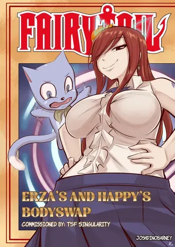 [TSFSingularity (Joshdinobarney)] Erza's and Happy's Bodyswap (Fairy Tail) manga cover