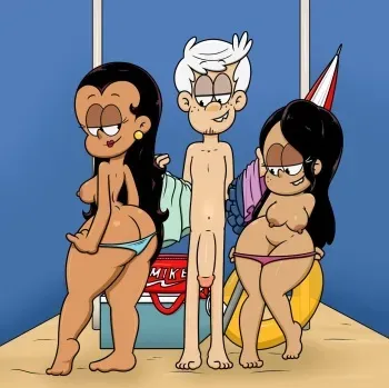 [Takeshi1000] Carlota, Ronnie Anne & Lincoln at the beach manga cover