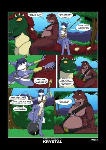 [Yawg] KBT: Galdon & Drudgegut vs Krystal (Star Fox) manga cover