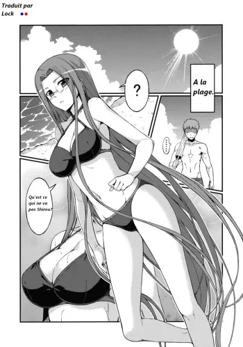 (C81)[S.S.L (Yanagi)] Rider-san to Kaisuiyoku. | Rider-san à la plage (Fate Stay/Night) [French] manga cover