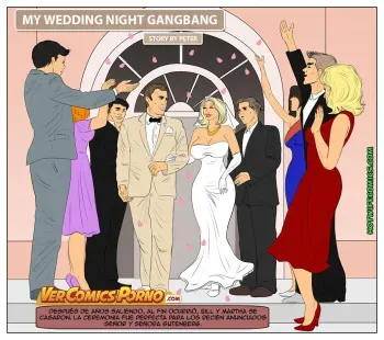 [HotWifeComics] My Wedding Night Gangbang [Spanish] [c1b3r3y3] manga cover