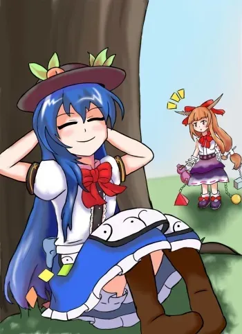 [komeiji eiki] Tenshi x Suika manga cover
