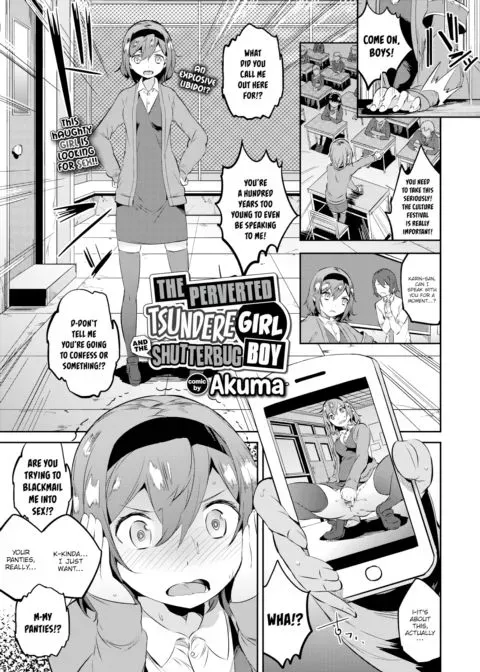 The Perverted Tsundere Girl and the Shutterbug Boy manga cover