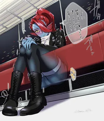 [Amane Pippi] Densha de Oshi ga Masuru Undyne-chan (Undertale) manga cover