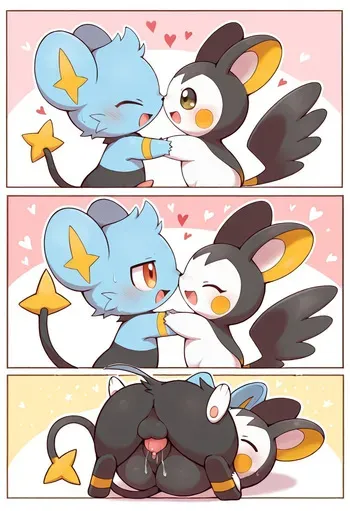 Shinx mating with emolga 1 manga cover