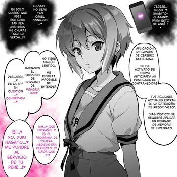 [Izanagi (Otoo)] Nagato 〇ki 〇〇apuri de busaiku hyottoko fera | La felación con cara deformada de 〇ki Nagato para un tipo feo usando una aplicación [Spanish] manga cover